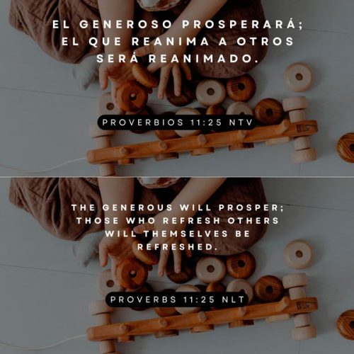 Proverbios 11:25 NTV