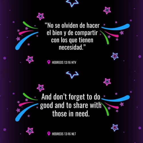 Hebreos 13:16 (NLT)